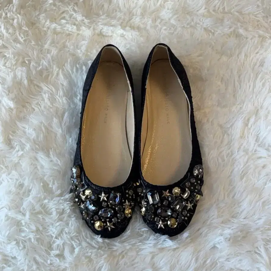 Tsumori chisato 보석 별 글리터 발레 플랫슈즈
