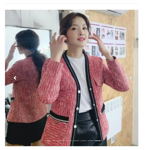 마쥬 maje 컬러라인 트위드 자켓 42 사이즈 정품