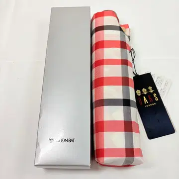새상품 DAKS 닥스 하우스 체크 핑크 우천 겸용 접이식 우산