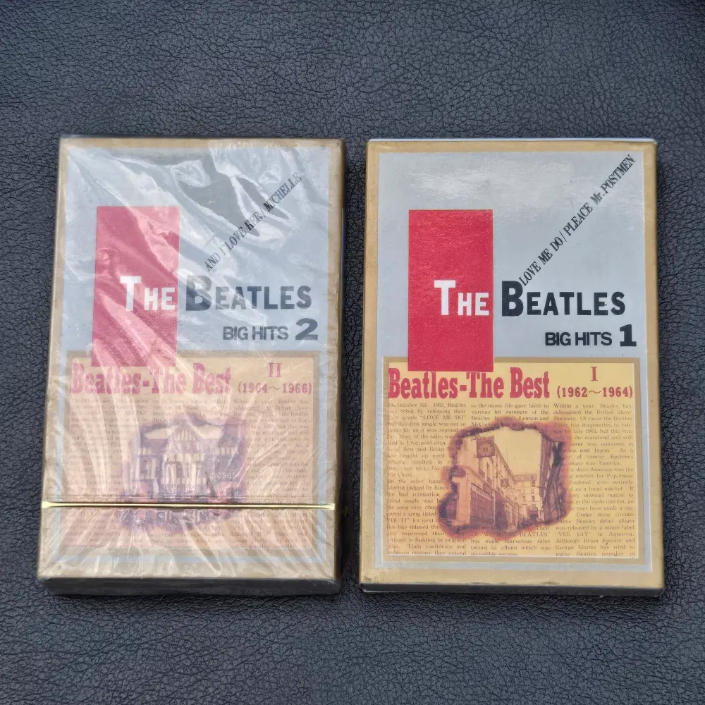 The Beatles (비틀즈) 1988년 = THE BEATLES BIG HITS 1집과 2집 카세트테이프 2점 일괄.효성음향.카탈로그 번호 MD 001.MD 002
