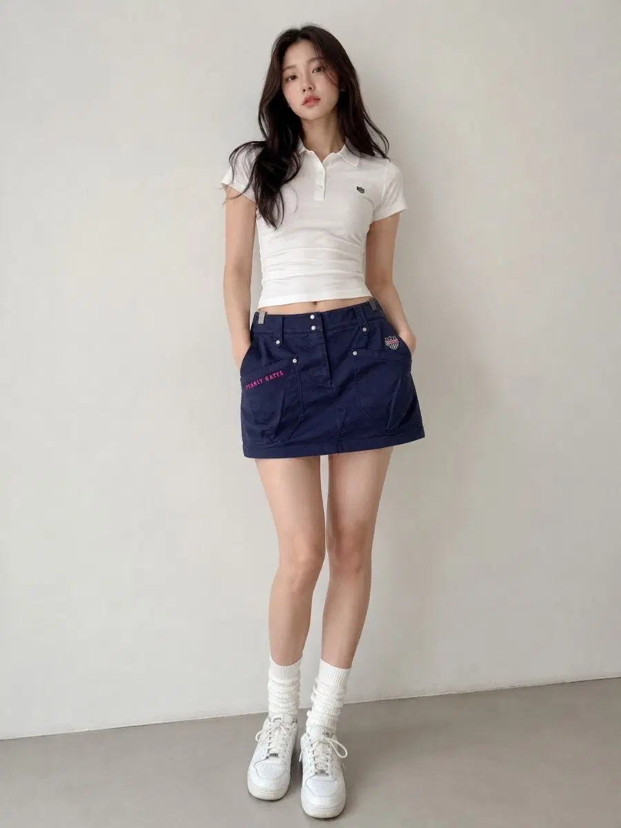 파리게이츠 네이비 골프 스커트 27