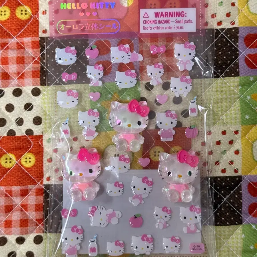 산리오 헬로키티 오로라 입체 스티커 [일본정품 새상품]