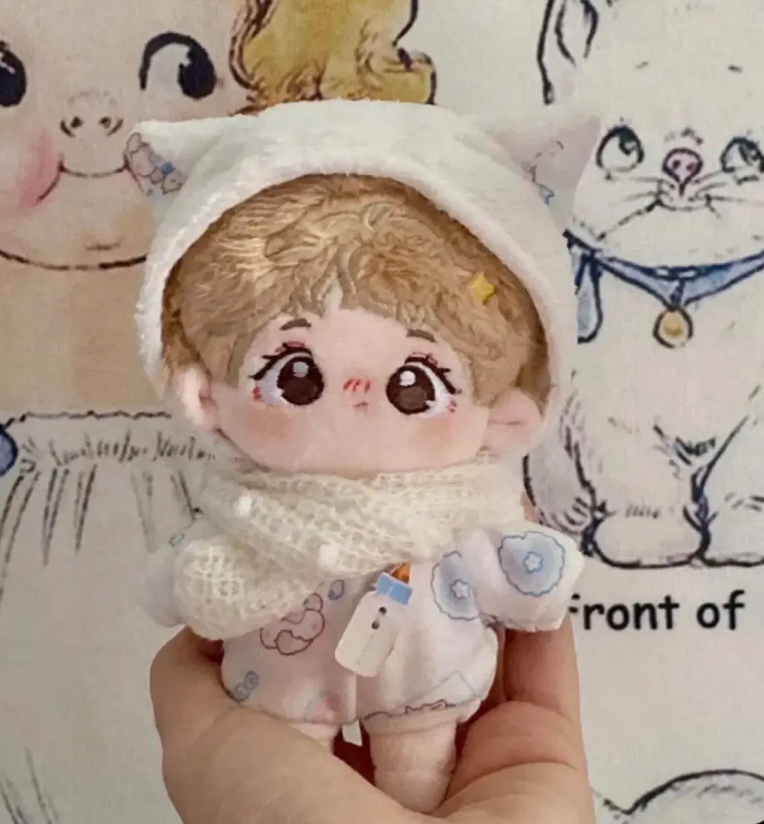 10cm 인형 옷 뽀숑냥