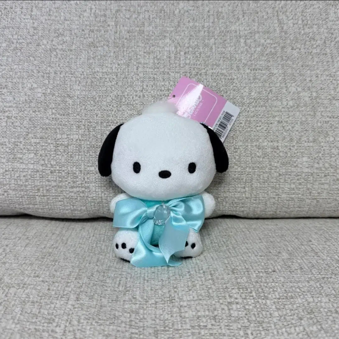 정품 산리오 포차코 빅리본 13cm 키링 인형