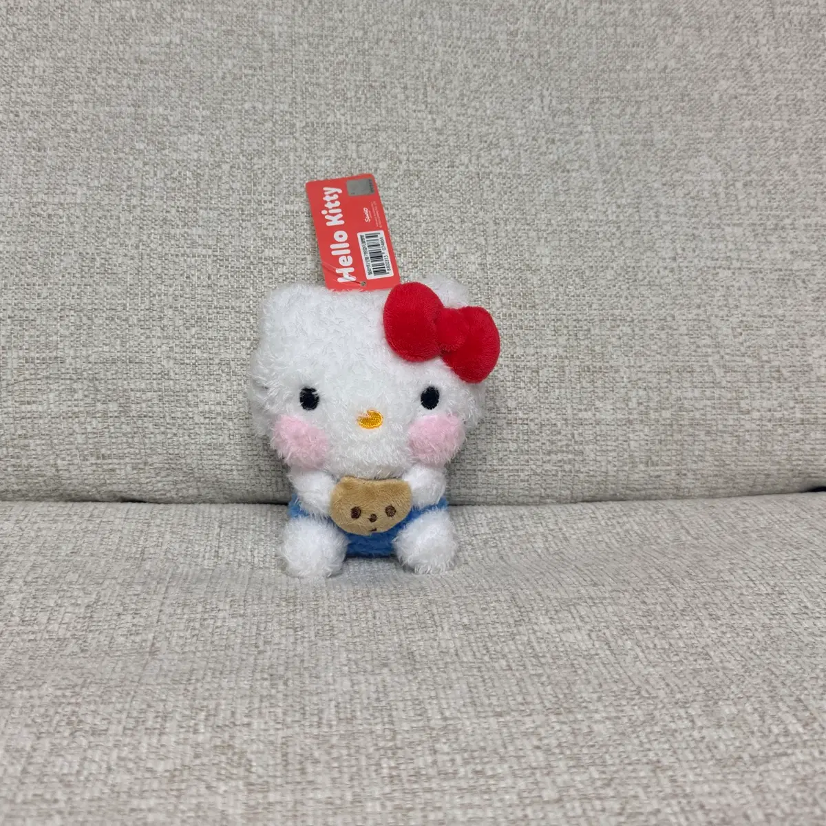 정품 산리오 헬로키티 볼빵빵 13cm 키링 인형 가방고리