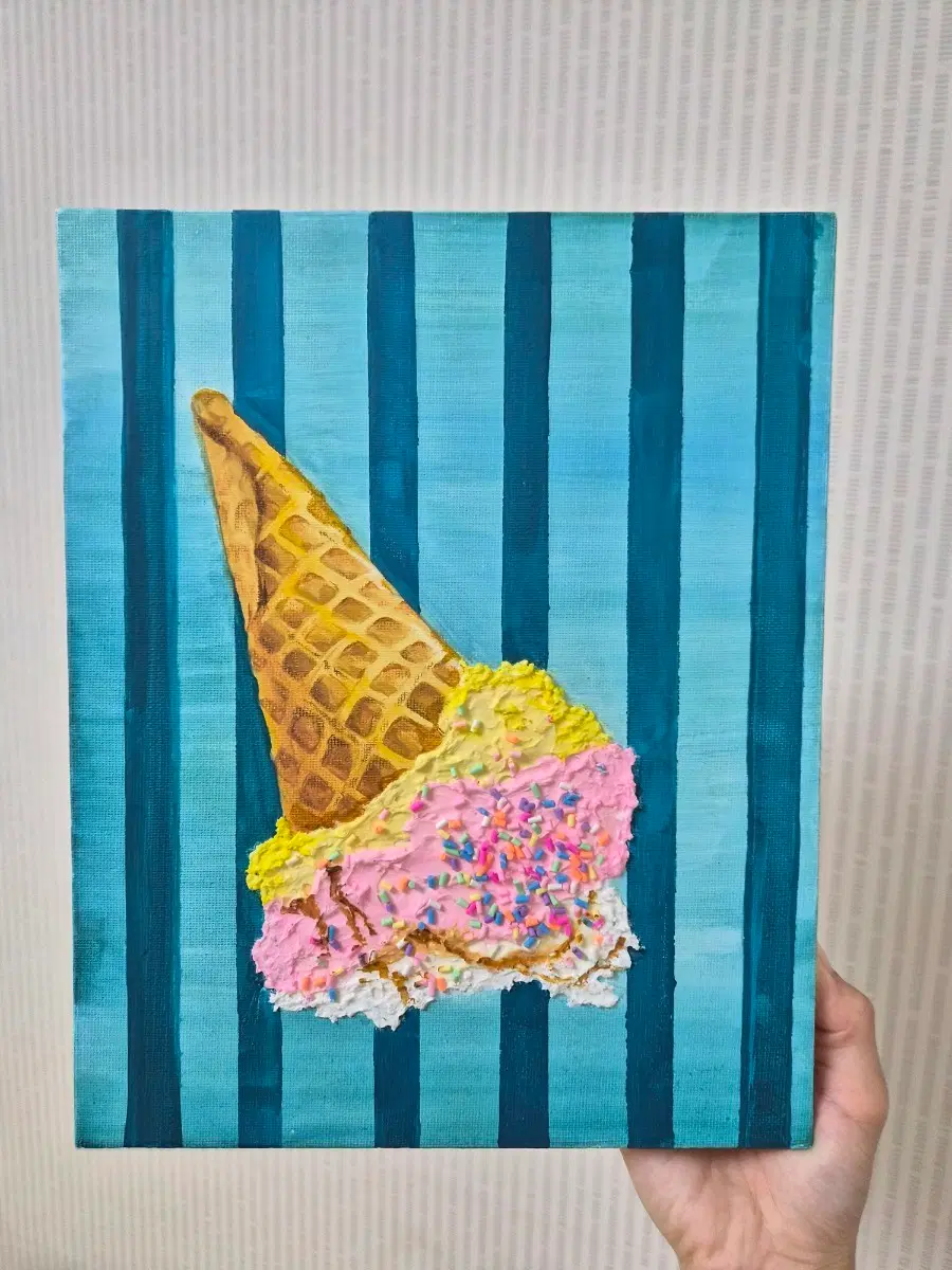 입체적인 아이스크림 그림