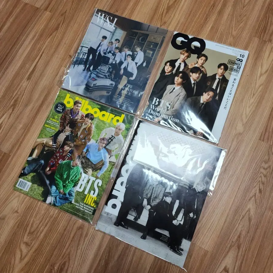 BTS 잡지 4종 세트 (GQ, WSJ, Billboard,Billboard)