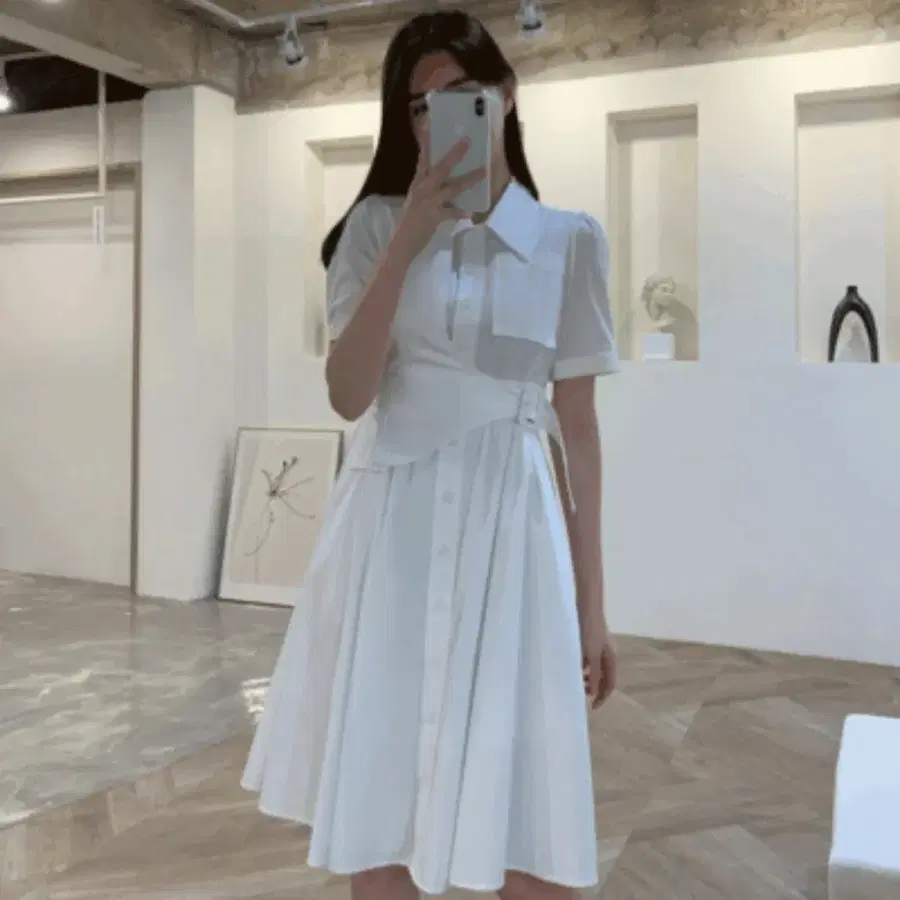 지뽀렘 코르셋 셔츠 원피스