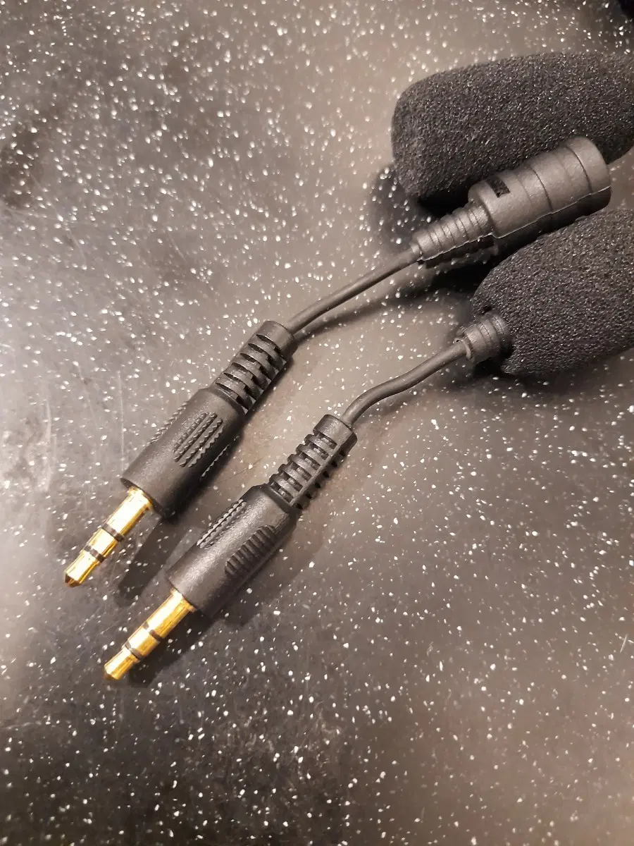 스테레오 마이크 2개 세트 3.5mm 잭