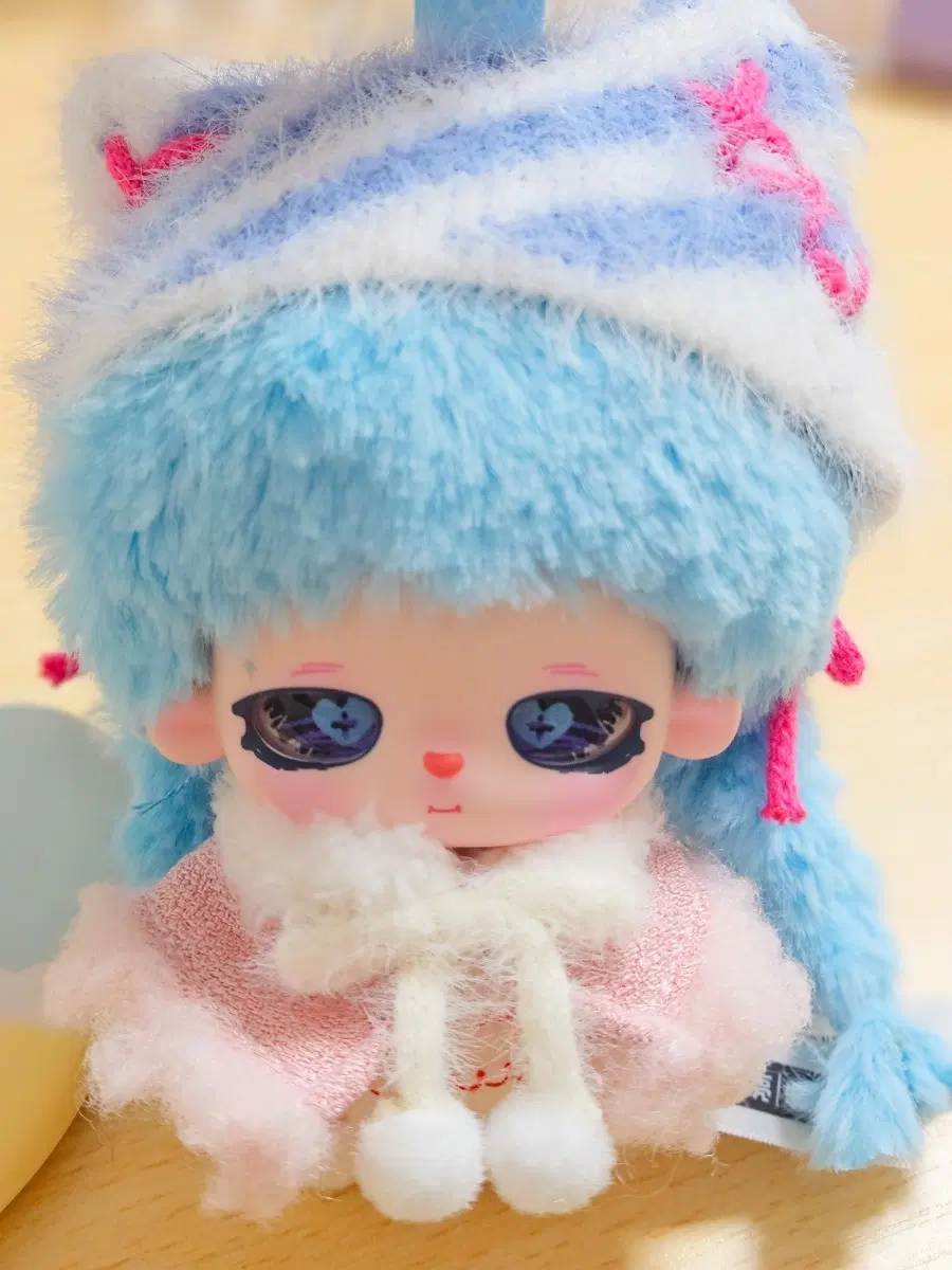 상상솜털 하늘머리 민트머리 이쁜 인형 키링 코끼리 2종일괄