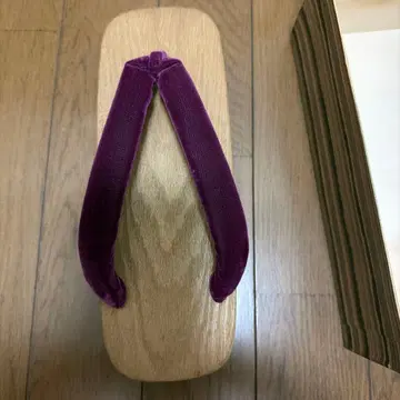 이단 나막신 오동나무 소재 보라색 벨로아 하나오
