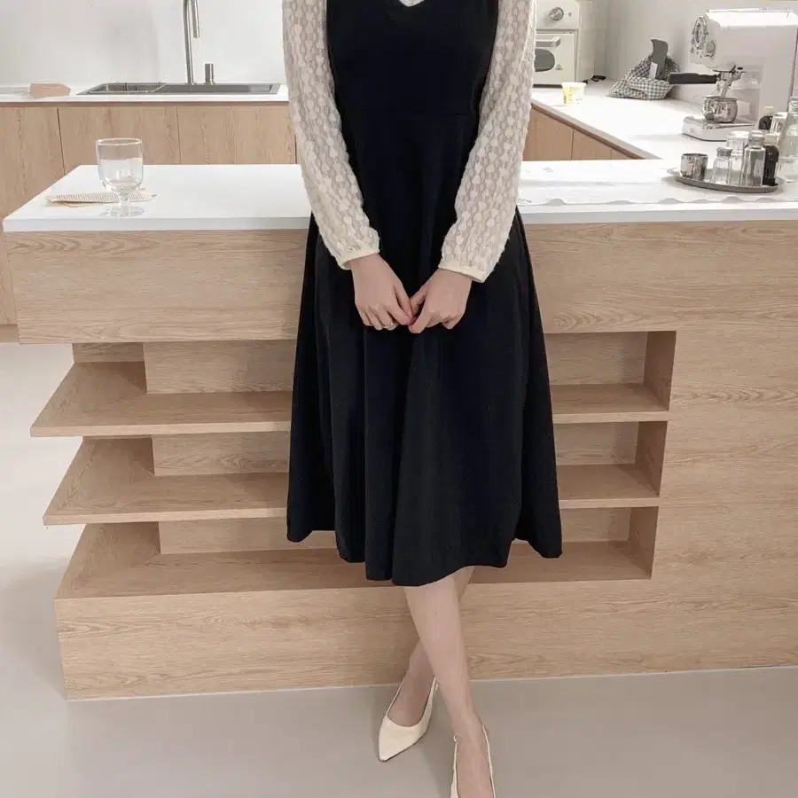 [새상품] 프릴 레이어드 원피스 데일리룩 하객룩