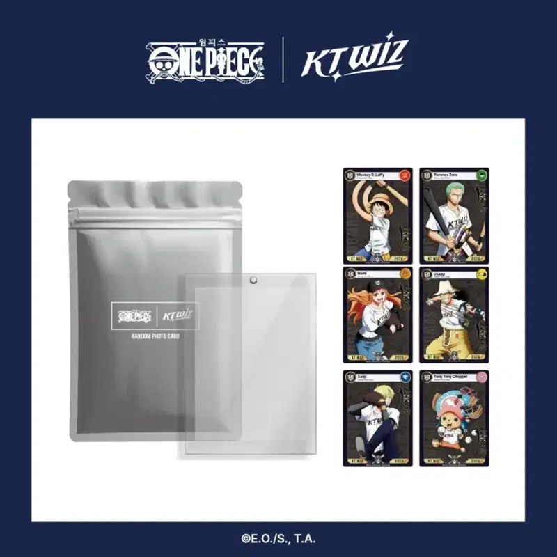 KT 위즈 x 원피스 랜덤카드 (3개입+포토카드홀더)