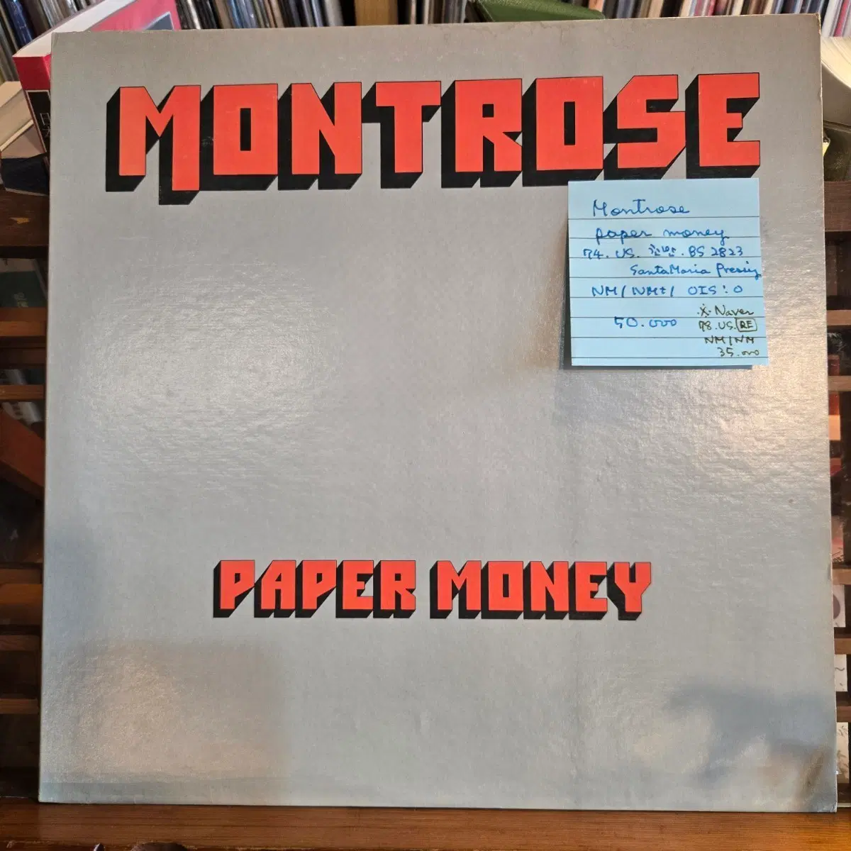 Montrose.paper money.74.US.초반.NM/NM+.민트급LP