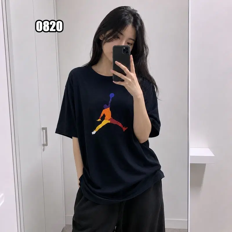 2XL 조던 스포츠 DNA 크루 반팔 티셔츠 블랙
