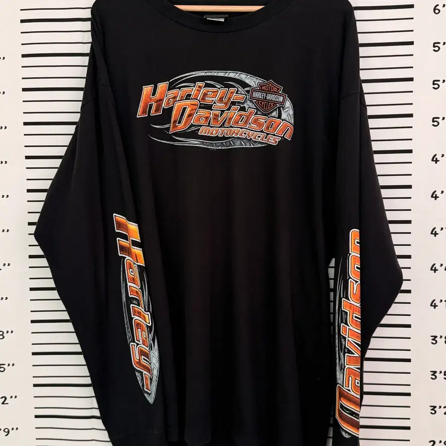 00's 빈티지 할리데이비슨(Harley-Davidson) 빅 로고 플레임 긴팔