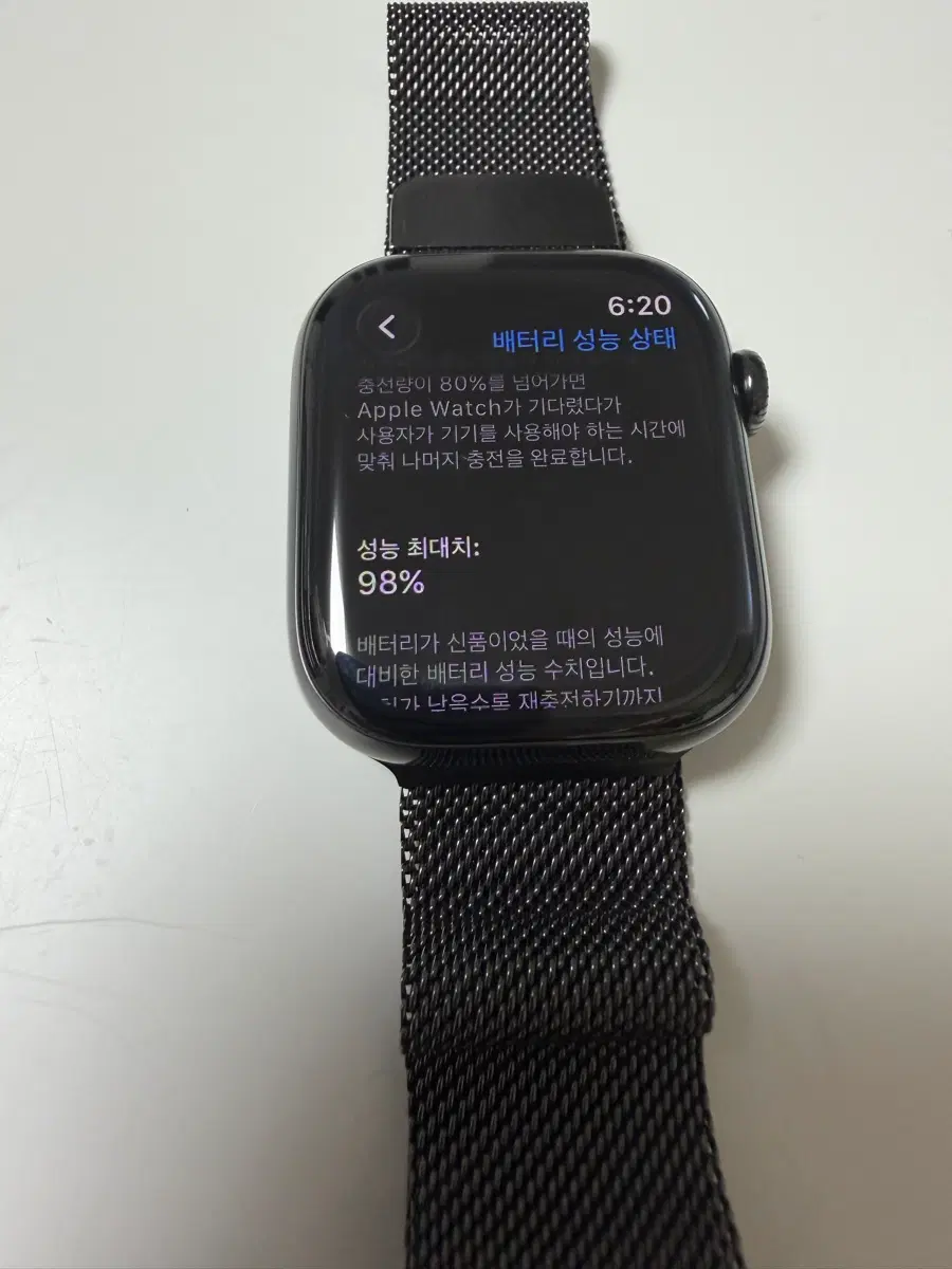 애플워치 10 셀룰러 42mm 티타늄 에케플포함 밀레니즈루프 팝니다