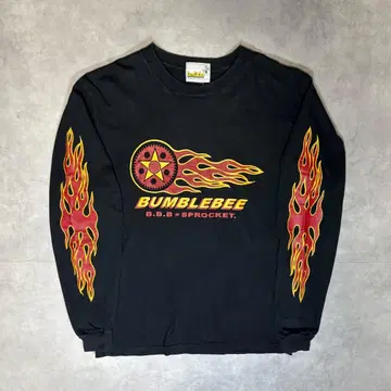 BumbleBee 긴팔T셔츠 롱T 바이크 프레임 불꽃 파이어 암