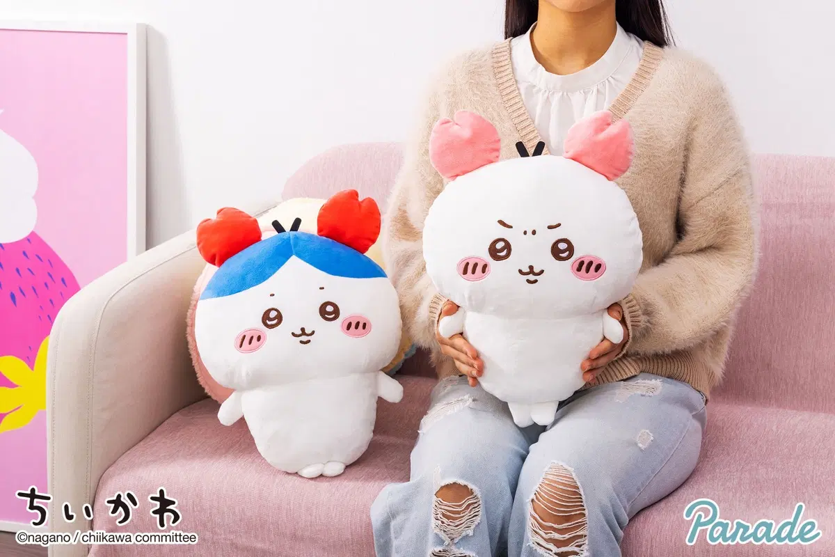 치이카와 카니 카츄샤 머리띠 Big 인형 빅누이 40cm (개별) 하치와레