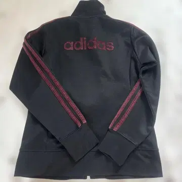 adidas 트랙 자켓 블랙 x 보르도 M