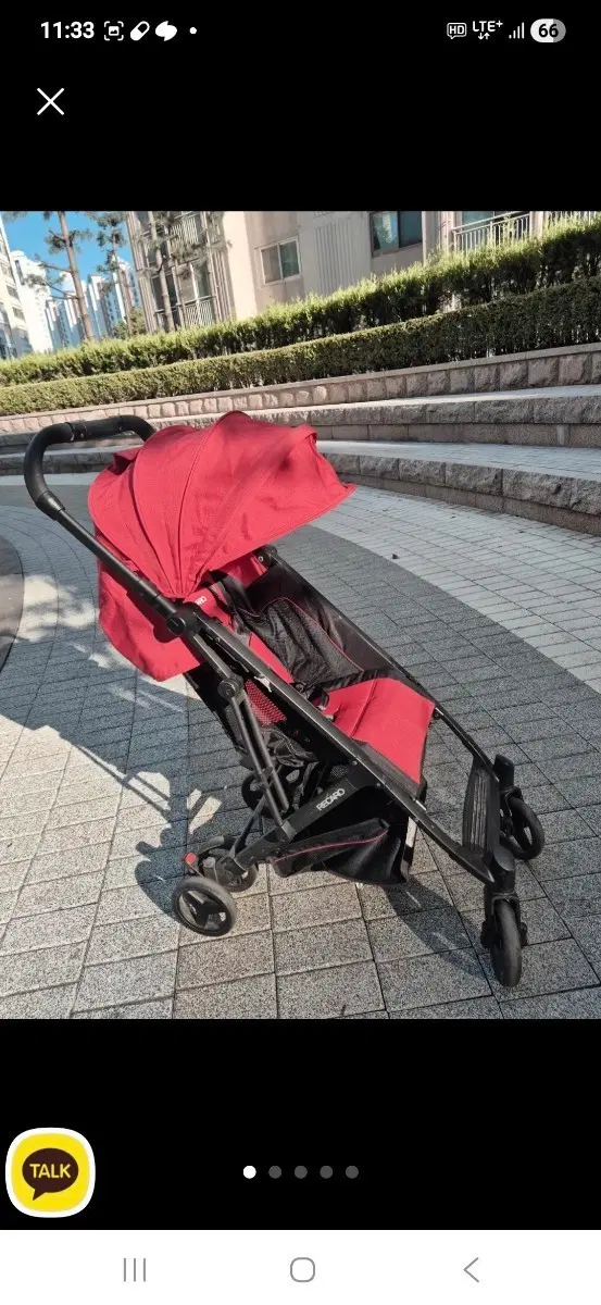 상태굿 무료배송 10월15일까지만 레카로 유모차 레드 상태좋음