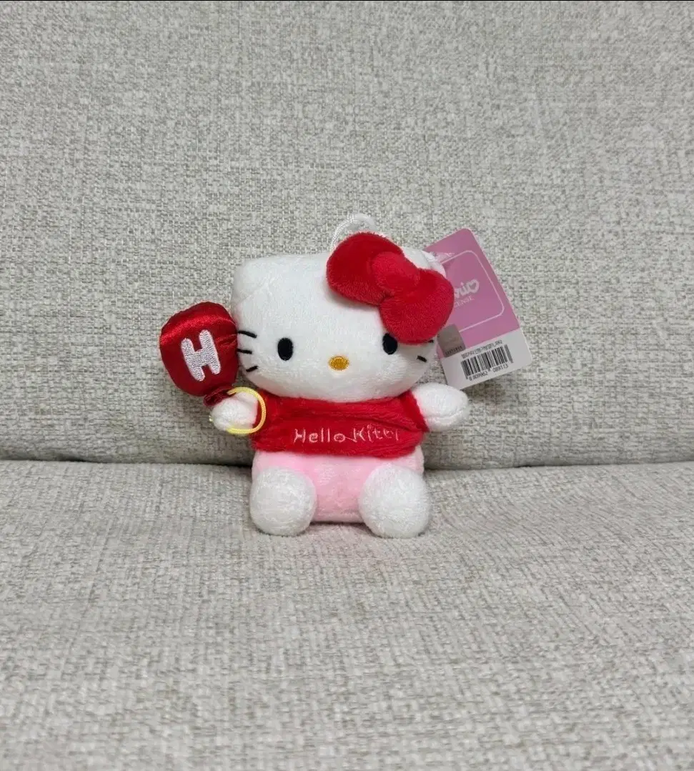 정품 산리오 헬로키티 파티 풍선 키링 인형 가방고리 열쇠고리