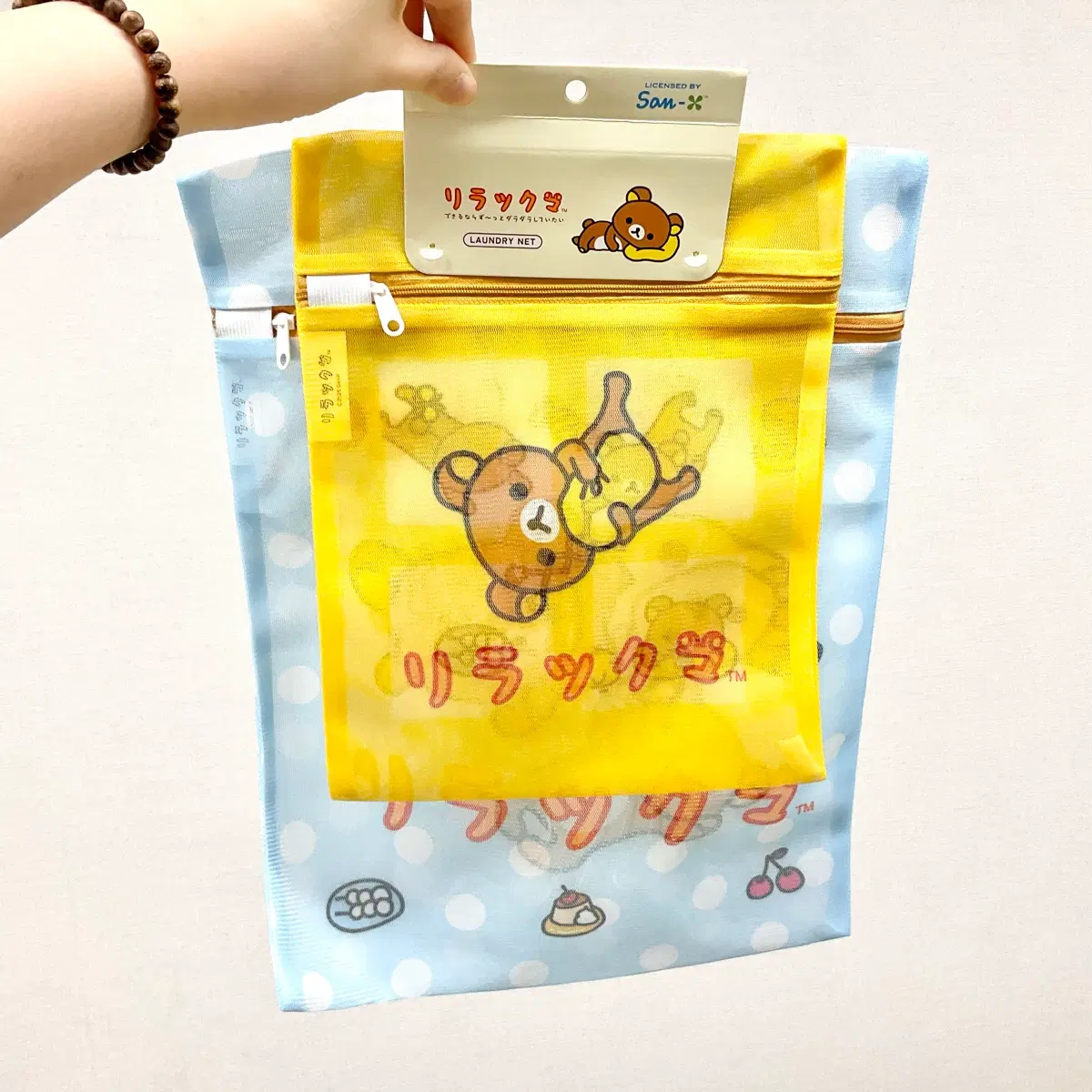 일본정품 산엑스 리락쿠마 네트망 세탁망 빨래망