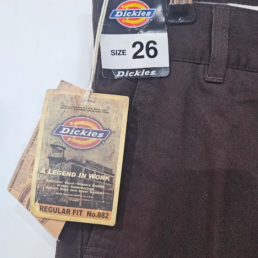 Dickies 레귤러핏 팬츠 브라운 사이즈 26