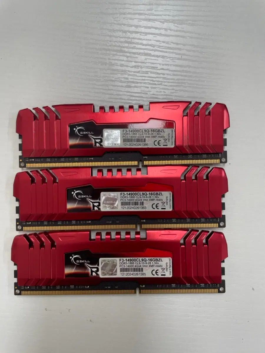 G.SKILL DDR3 4GB PC3-14900 CL9 램 3개 세트