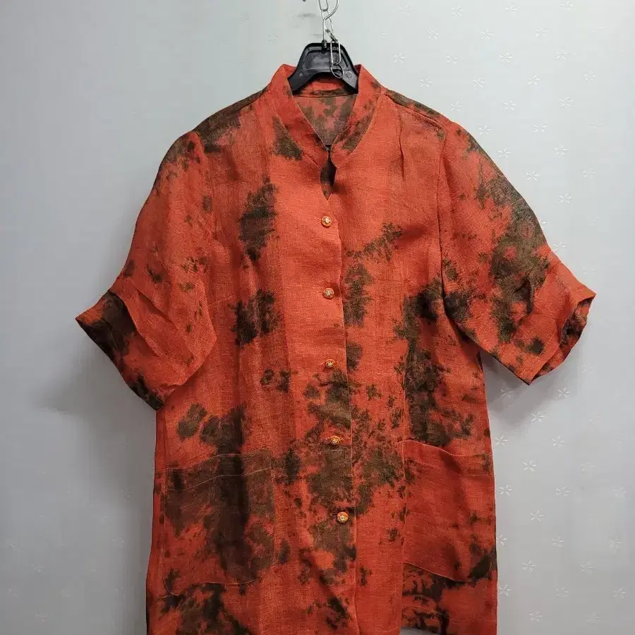 77)모시 삼베 블라우스