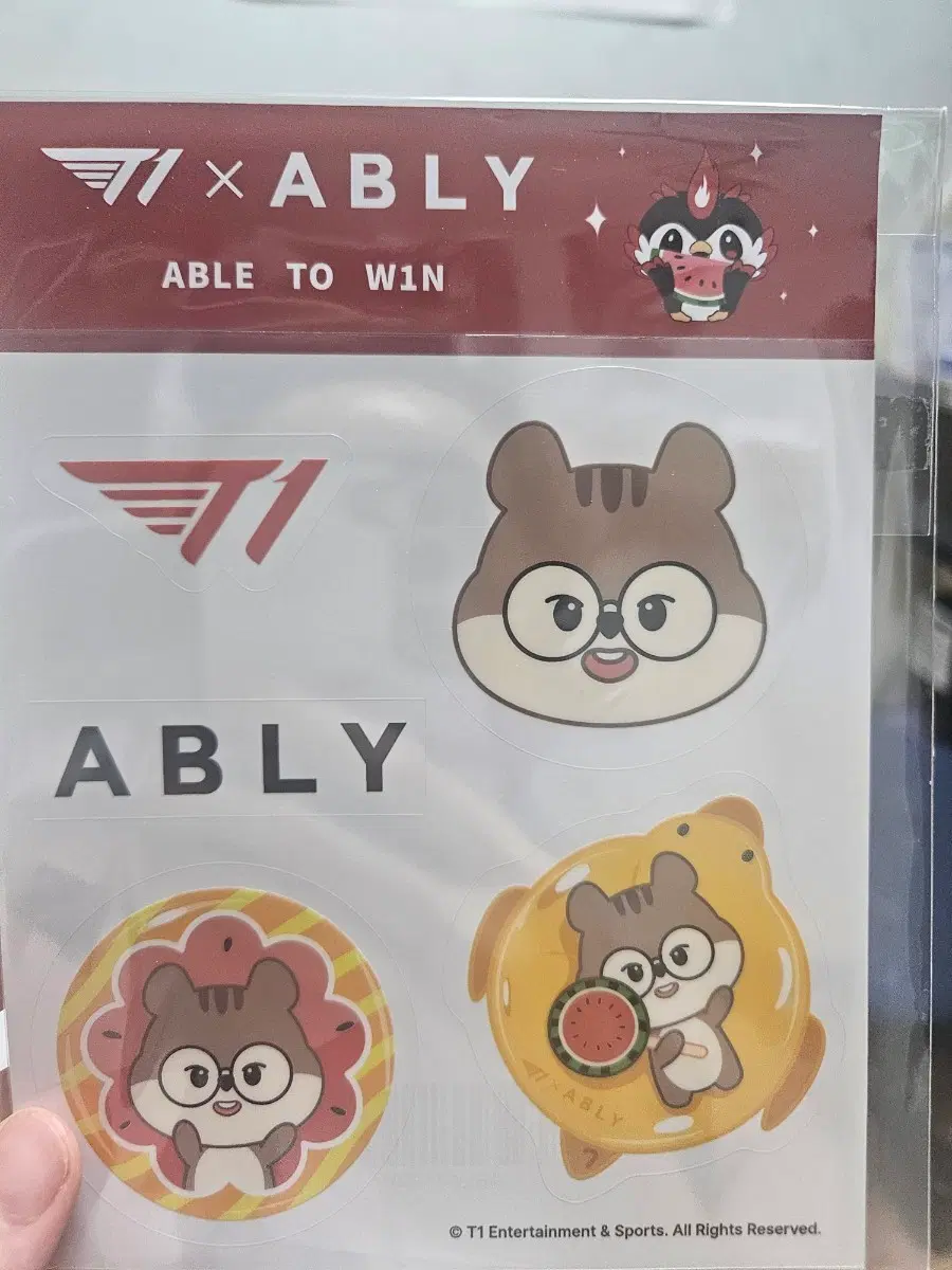 T1 에이블리 콜라보 스티커