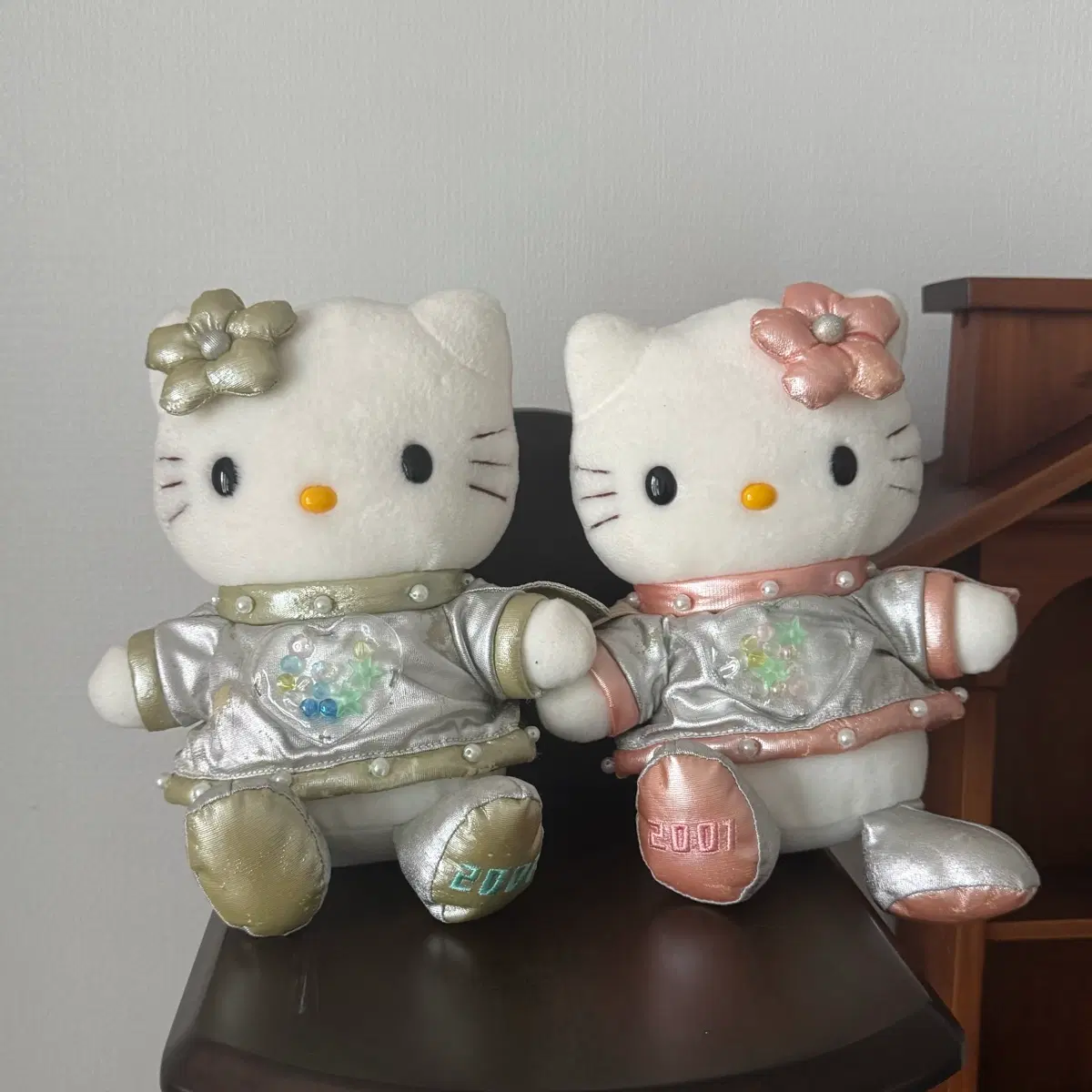고전 우주 키티 인형 비즈 빈티지
