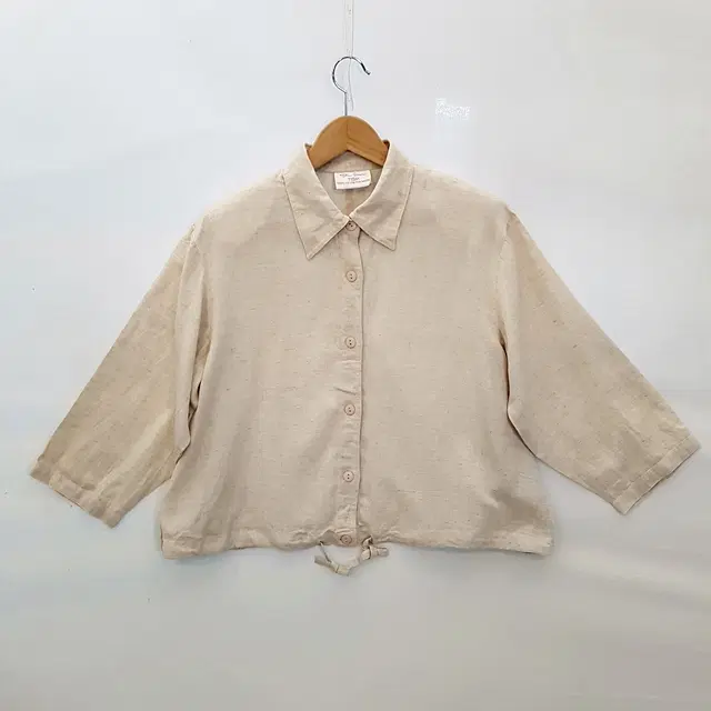 TGM 린넨 크롭 블라우스