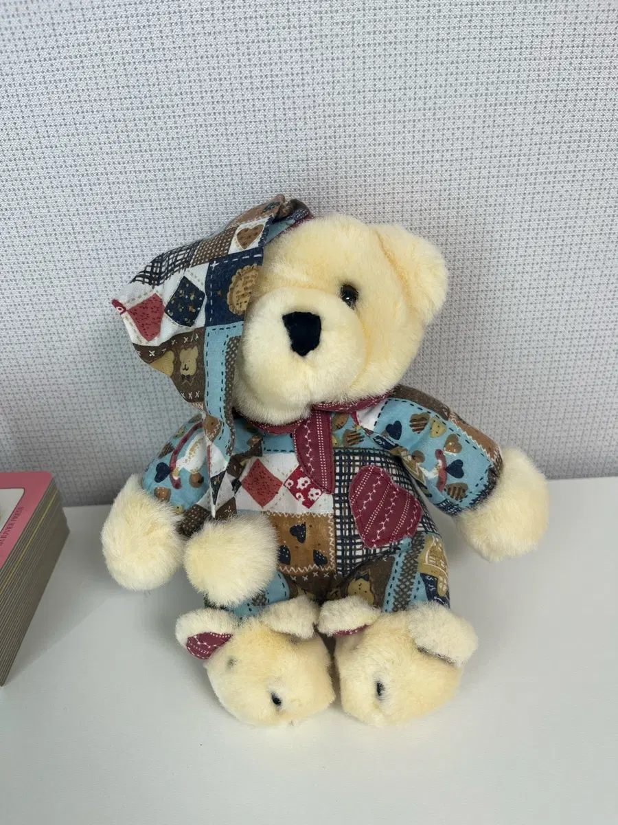 빈티지 패치워크 곰인형