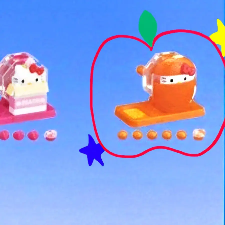 과일 키티 캡슐 가챠,키티 뽑기 피규어,키티 운세,키티 과일 운세 뽑기