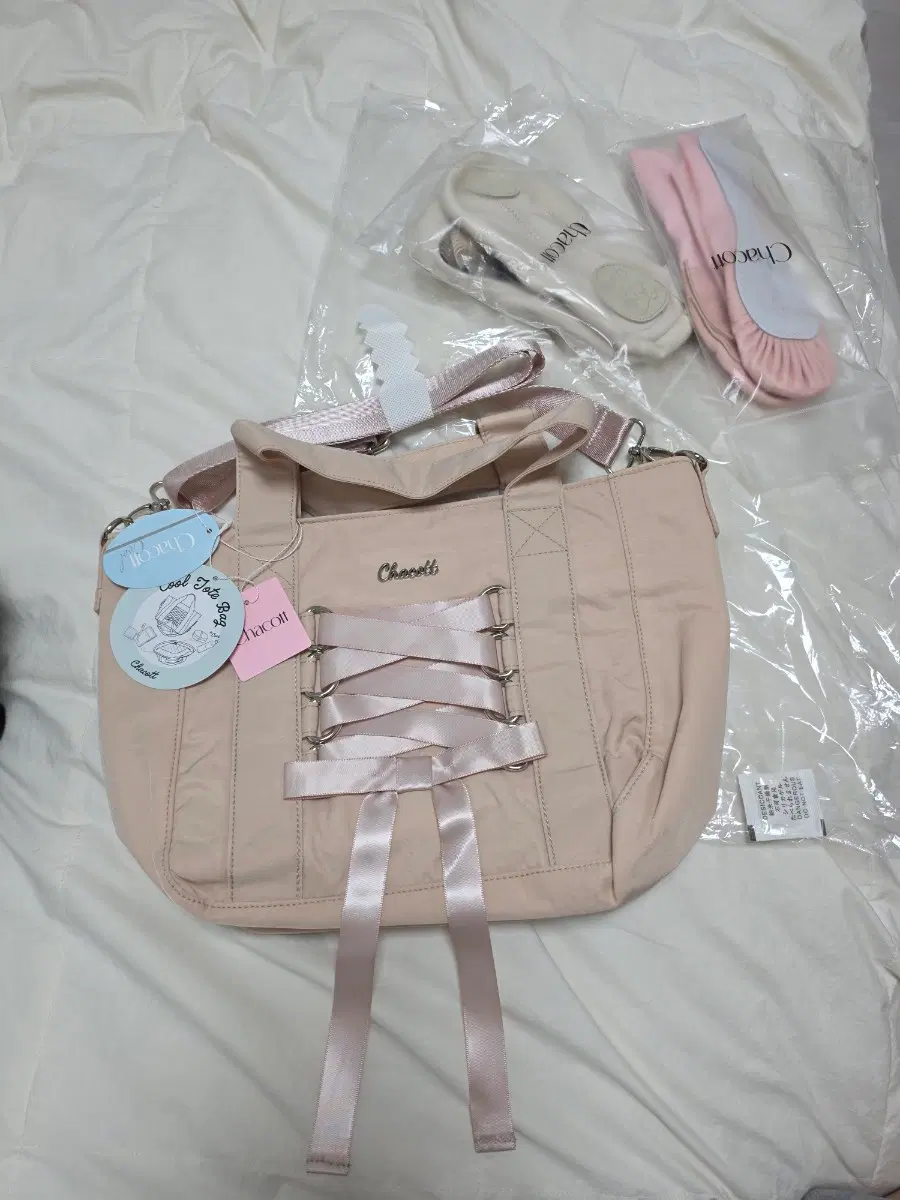챠코트 발레가방 로얄핑크색 새제품 반택포