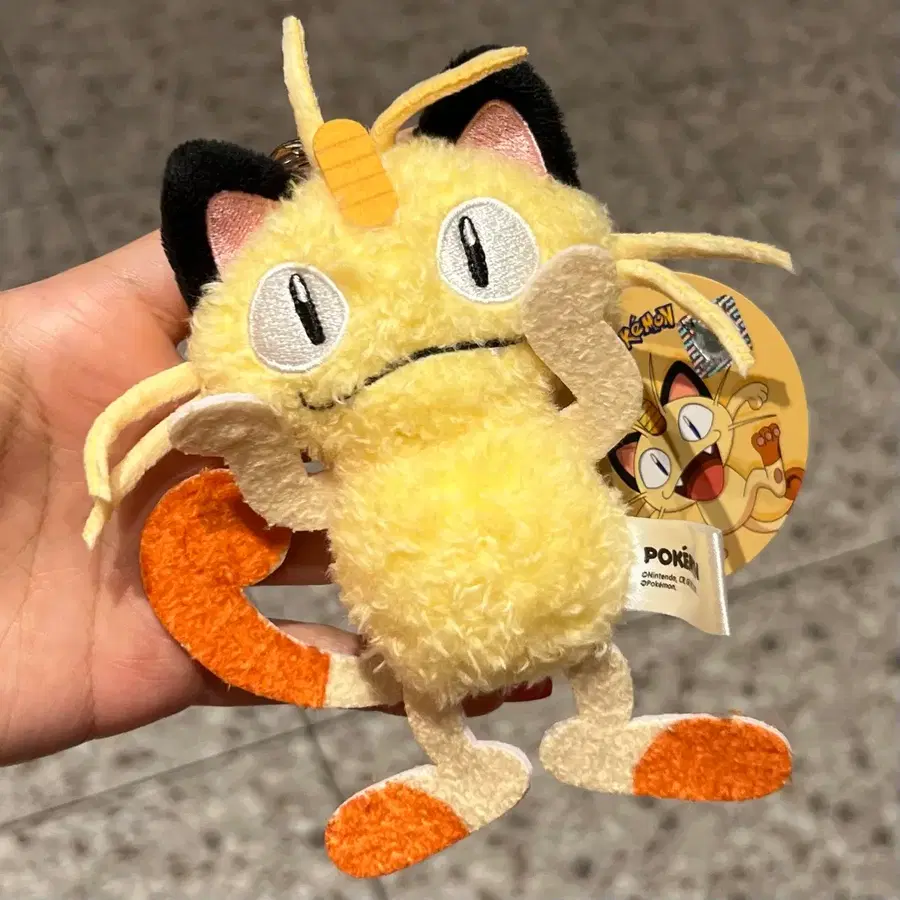 포켓몬스터 납작 인형키링 나옹이
