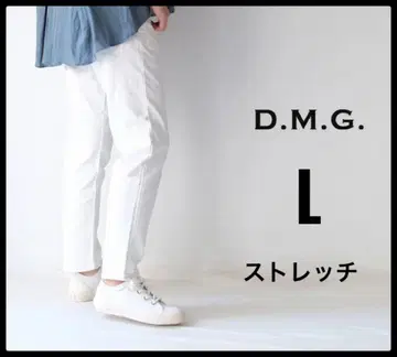 D.M.G. 도밍고 앵클 슬림 스트레치 팬츠 화이트 L 사이즈