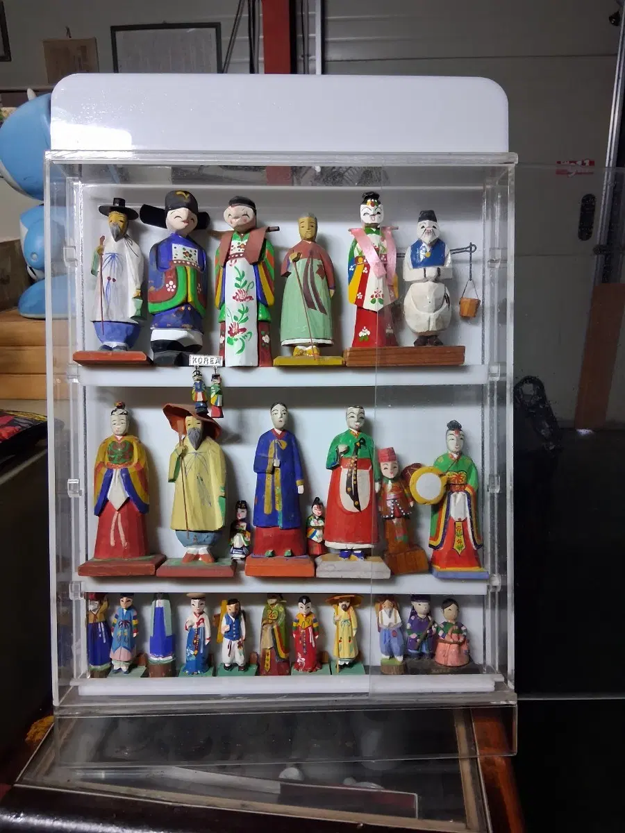 근현대사 민속품 목각 인형30x50x15cm