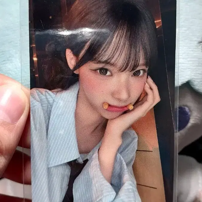 리센느 원이 플러스챗 미공포 미개봉 새우깡 포카