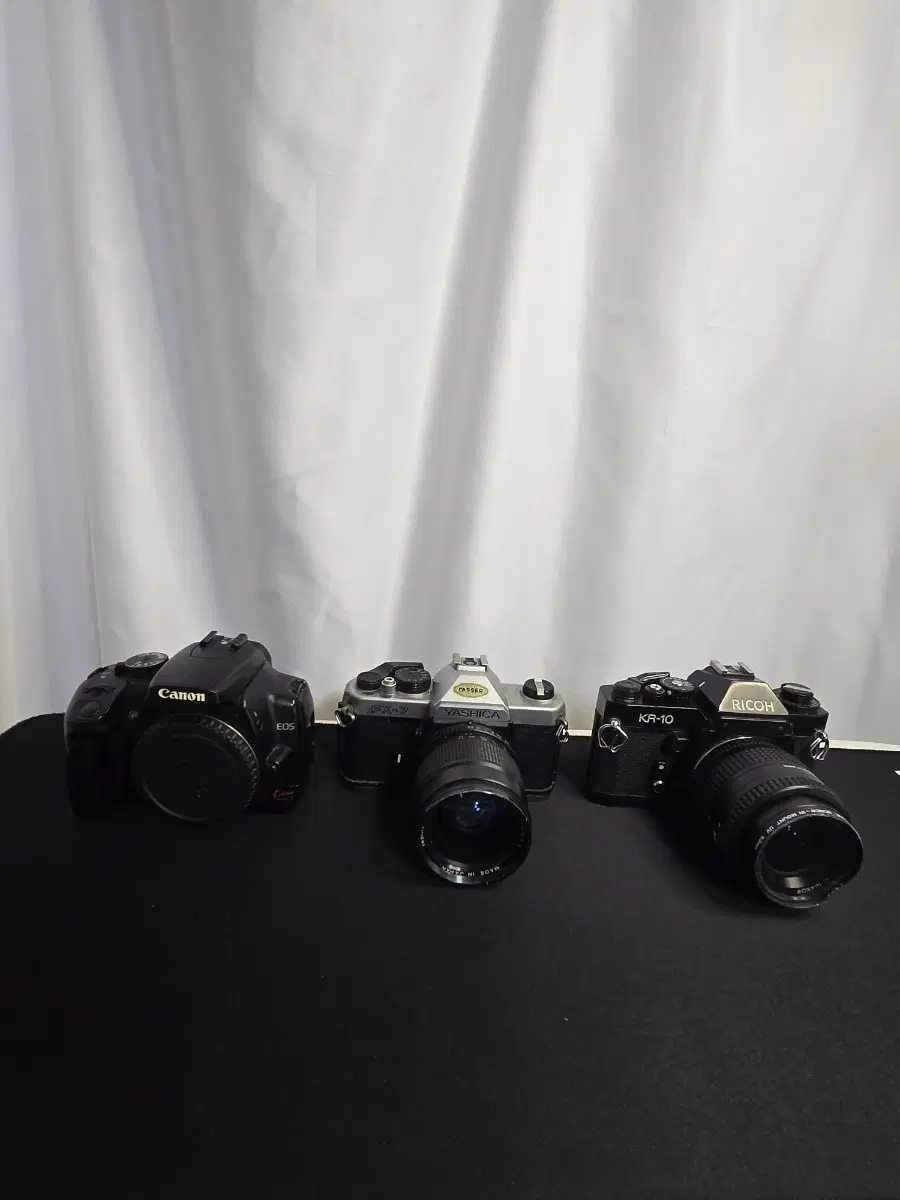캐논 EOS 야시카 FX-7 리코 KR-10 필름카메라 3대