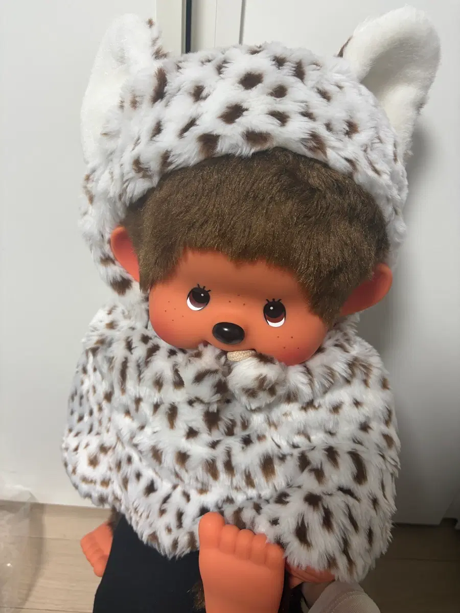 레오파드 호피 몬치치 망토 XL 인형