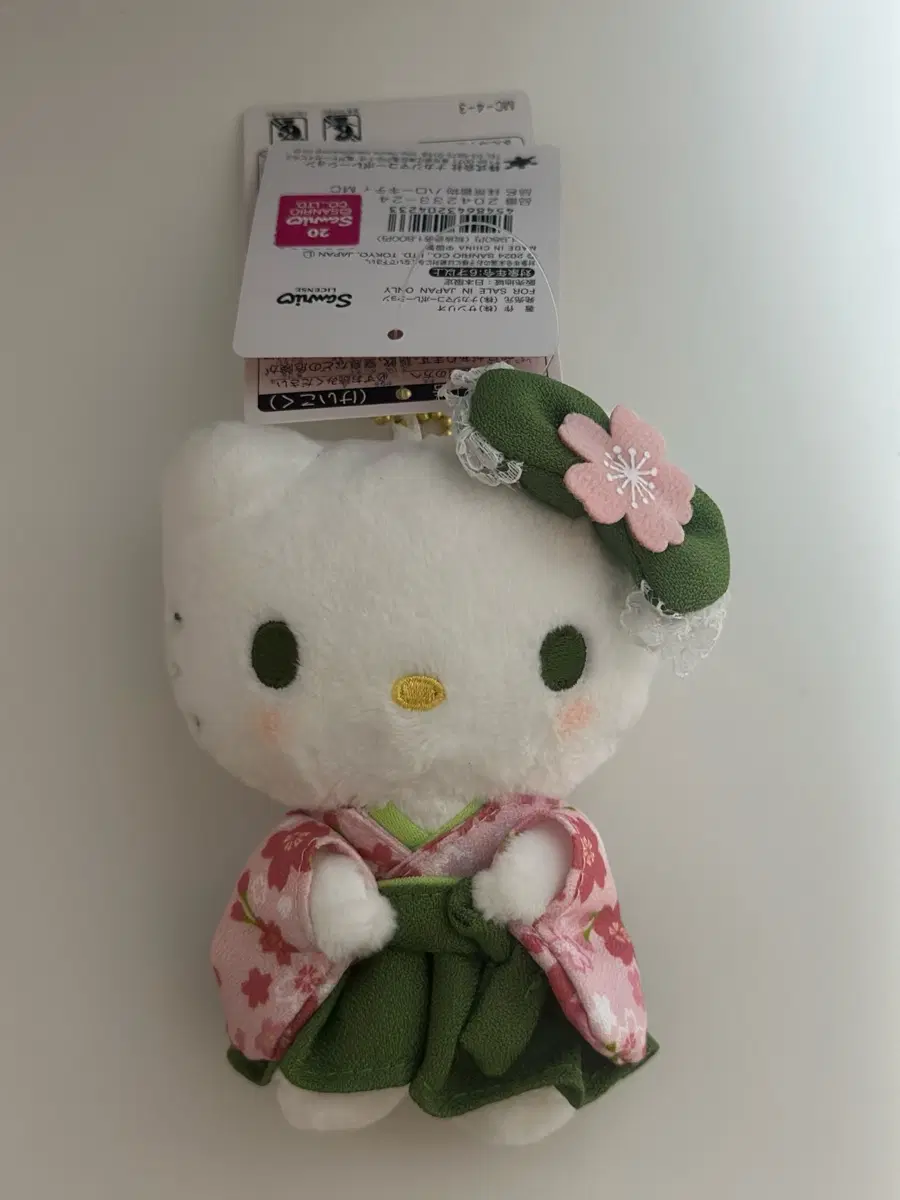 헬로키티 말차 기모노 인형 키링