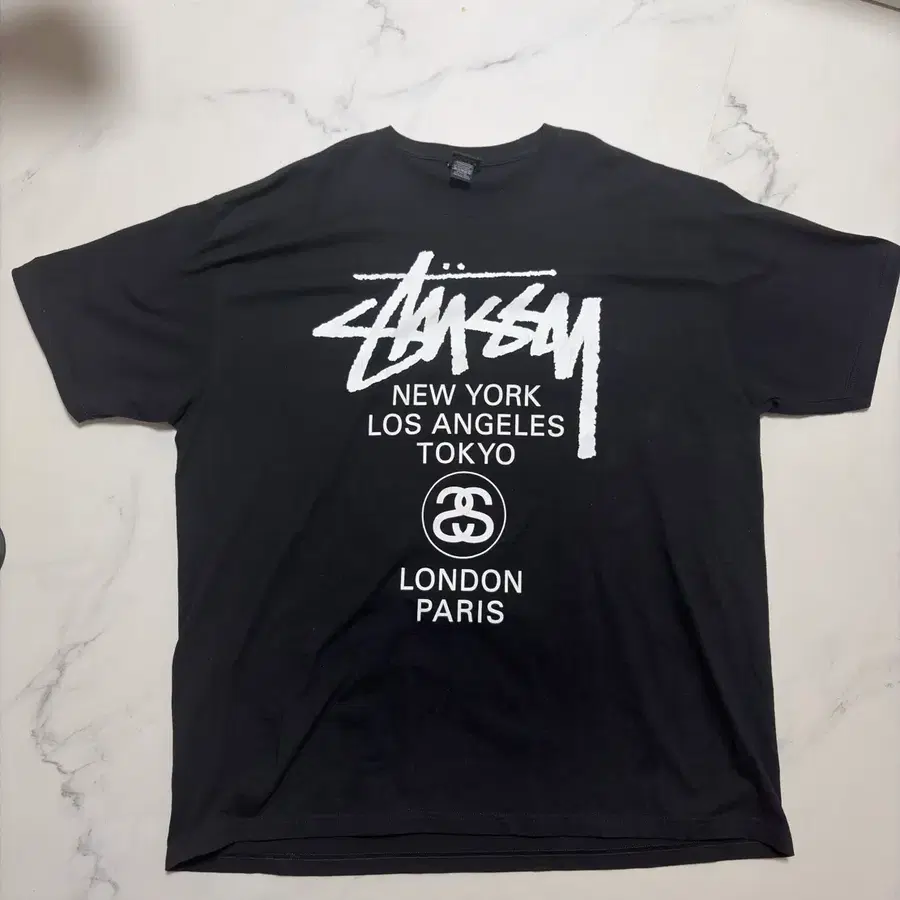 2XL 스투시 월드투어 티셔츠