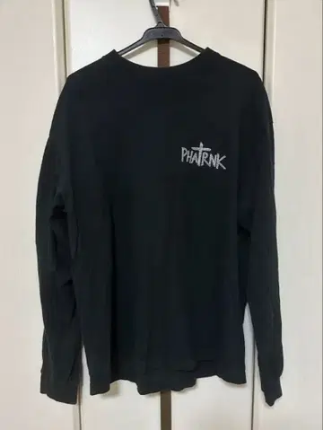 PHATRNK 롱 슬리브 T셔츠 블랙 남성용