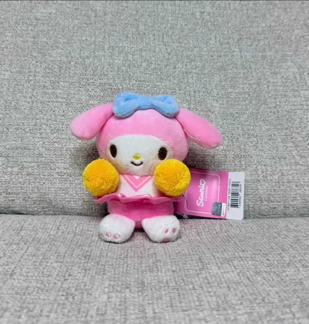 정품 산리오 마이멜로디 치어리더 가방걸이 13cm 키링인형