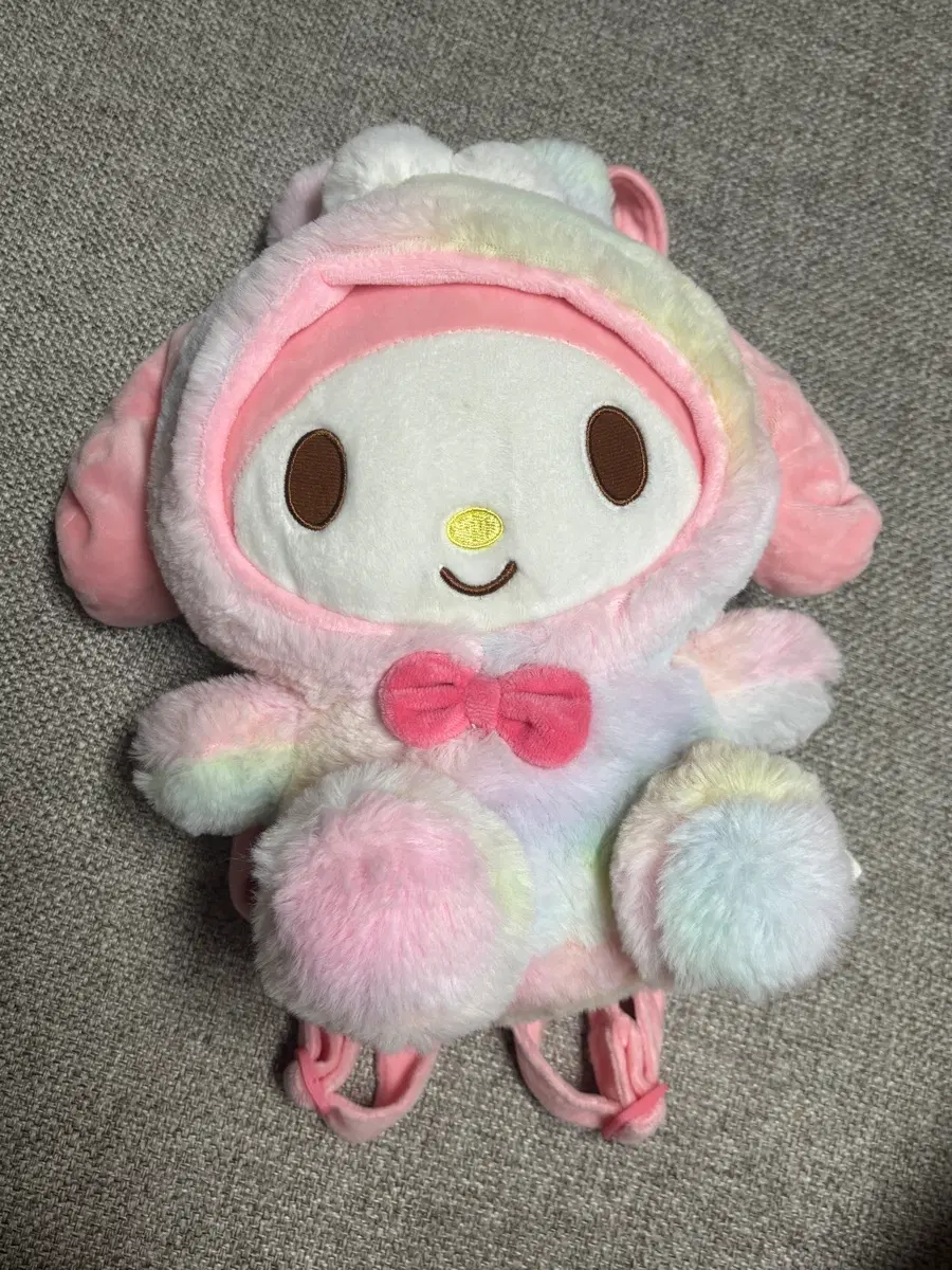 산리오 마이멜로디 레인보우 그라데이션 인형 백팩 25cm