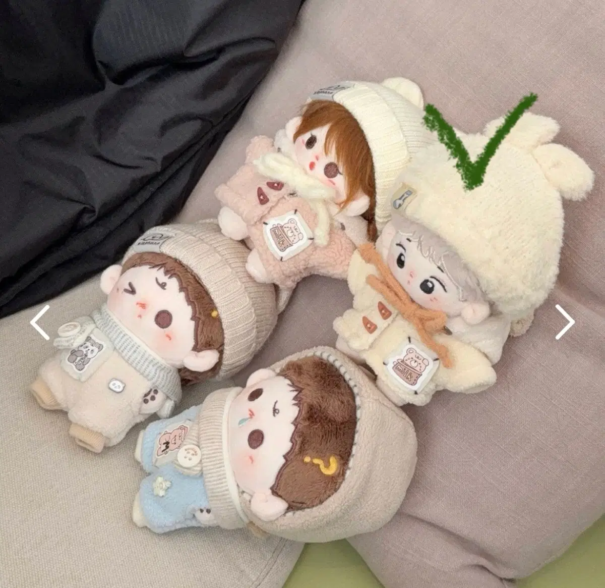 밀크캐럿 10cm 무속성 솜 인형 옷