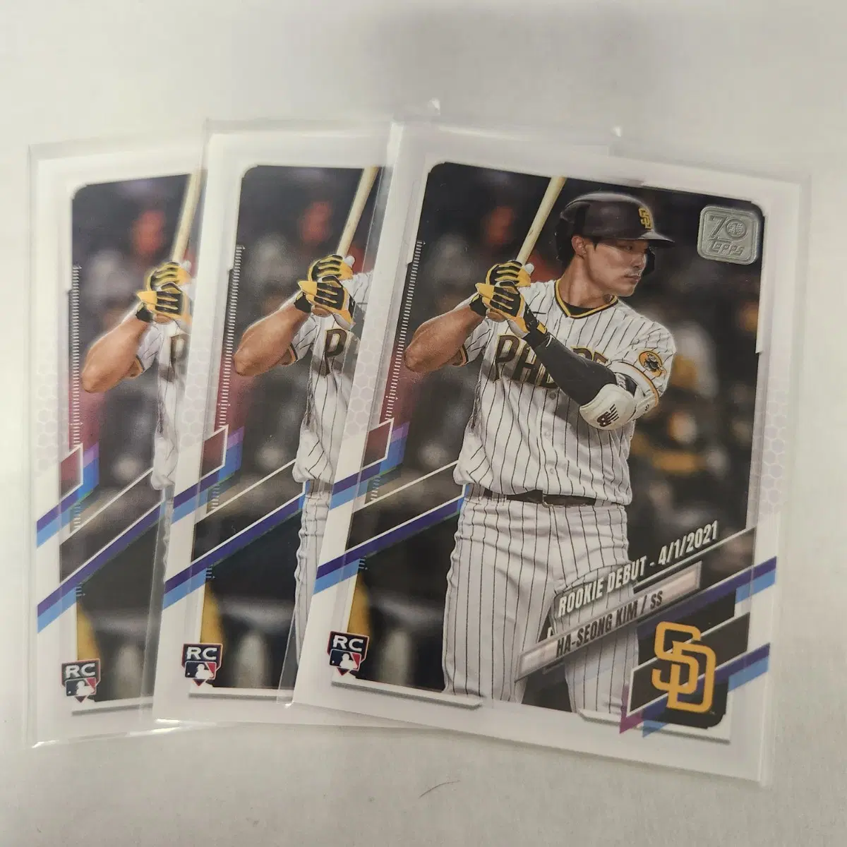 (3장) 김하성 2021 topps update 루키 mlb 카드 랏