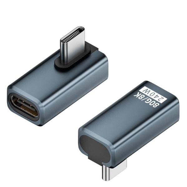 USB4.0 C타입 알루미늄 상하좌우 꺽임형 고속젠더